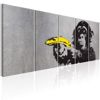 Artgeist Monkey and Banana Canvas Schilderij 5 luik | Yourdecoration.be