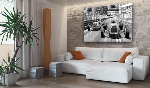 Artgeist Old Cars Racing Canvas Schilderij Sfeer | Yourdecoration.be