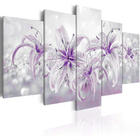 Artgeist Purple Graces Canvas Schilderij 5 luik | Yourdecoration.be