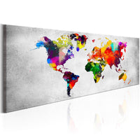 Artgeist World Map Coloured Revolution Canvas Schilderij | Yourdecoration.be