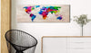 Artgeist World Map Finesse of Colours Canvas Schilderij Sfeer | Yourdecoration.be