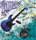 Dimex Blue Guitar Fotobehang 225x250cm 3 banen | Yourdecoration.be