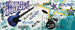 Dimex Blue Guitar Fotobehang 375x150cm 5 banen | Yourdecoration.be