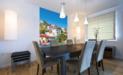 Dimex Greece Coast Fotobehang 150x250cm 2 banen Sfeer | Yourdecoration.nl