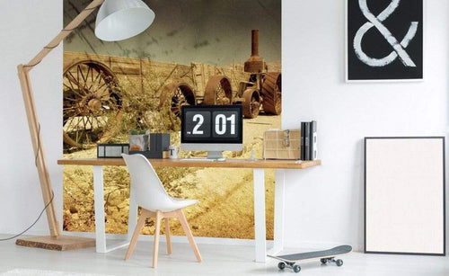 Dimex Old Wagon Fotobehang 225x250cm 3 banen Sfeer | Yourdecoration.be