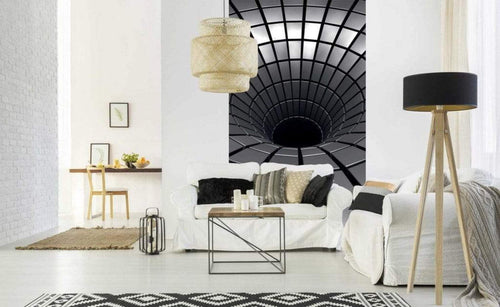 Dimex Silver Hole Fotobehang 150x250cm 2 banen Sfeer | Yourdecoration.be