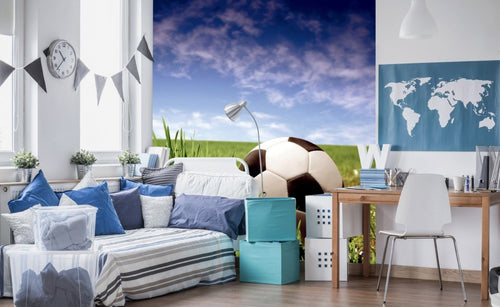 Dimex Soccer Ball Fotobehang 225x250cm 3 banen Sfeer | Yourdecoration.be