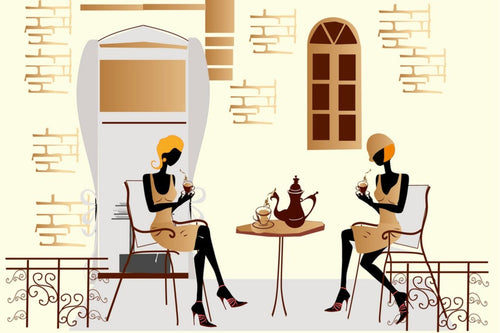 Dimex Street Cafe Fotobehang 375x250cm 5 banen | Yourdecoration.be