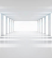 Dimex White Corridor Fotobehang 225x250cm 3 banen | Yourdecoration.be