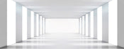 Dimex White Corridor Fotobehang 375x150cm 5 banen | Yourdecoration.be