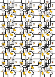 Komar Mickey Mouse Foot Labyrinth Vlies Fotobehang 200x280cm 4 banen | Yourdecoration.be