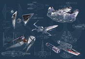 Komar Star Wars Blueprint Dark Vlies Fotobehang 400x280cm 8 banen | Yourdecoration.be