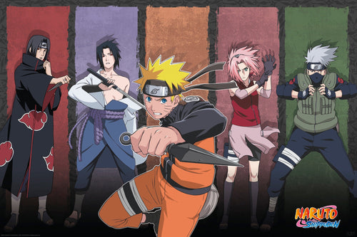 Gbeye Naruto Shippuden Naruto And Allies Poster 91 5X61cm | Yourdecoration.be