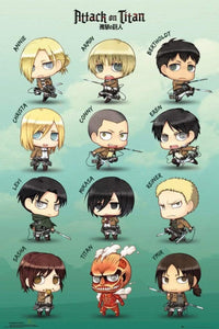 GBeye Attack on Titan Chibi Characters Poster 61x91,5cm | Yourdecoration.be