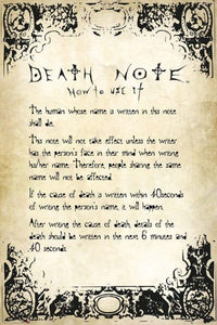 GBeye Death Note Rules Poster 61x91,5cm | Yourdecoration.be