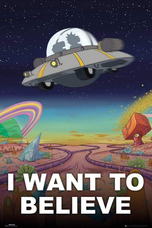 GBeye Rick and Morty I Want to Believe Poster 91,5x61cm | Yourdecoration.be