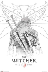 GBeye The WItcher Geralt Sketch Poster 61x91,5cm | Yourdecoration.be
