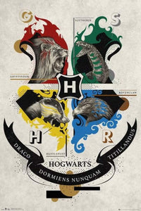 GBeye Harry Potter Animal Crest Poster 61x91,5cm | Yourdecoration.be