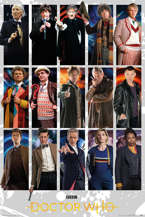 Gbeye Doctor Who Doctors Grid Poster 61X91 5cm | Yourdecoration.be