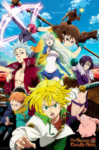 Gbeye GBYDCO026 The Seven Deadly Sins S3 Meliodas And Sins Poster 61x 91-5cm | Yourdecoration.be