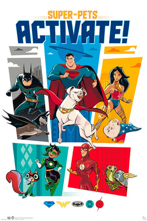 Gbeye GBYDCO069 Dc Comics League Of Superpets Activate Poster 61x 91-5cm | Yourdecoration.be