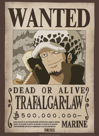 Gbeye Gbydco262 One Piece Wanted Law Poster 38x52cm | Yourdecoration.be