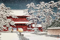 GBeye Kawase Zojo Temple in the Snow Poster 91,5x61cm | Yourdecoration.be