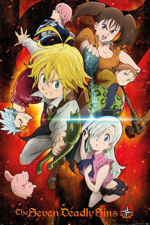 Gbeye The Seven Deadly Sins Key Art 1 Poster 61X91 5cm | Yourdecoration.be