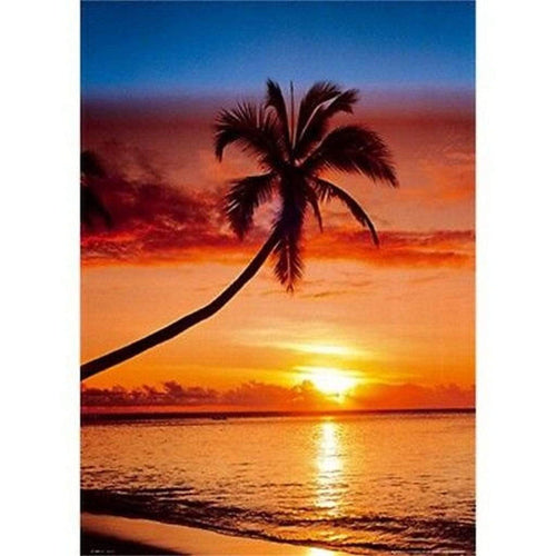 GBeye Sunset and Palm Tree Poster 61x91,5cm | Yourdecoration.be