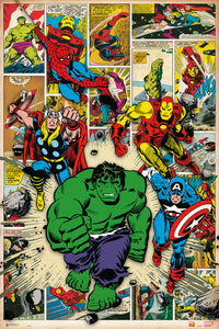 Grupo Erik GPE4786 Marvel Comics Here Come The Heroes Poster 61X91,5cm | Yourdecoration.be