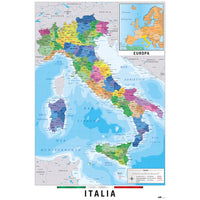Grupo Erik GPE5125 Map Italia Physical Politic Poster 61X91,5cm | Yourdecoration.be