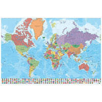 Grupo Erik GPE5127 Map World Ita Physical Politic Poster 91,5X61cm | Yourdecoration.be
