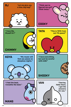 Grupo Erik GPE5374 Bt21 Characters 2 Poster 61X91,5cm | Yourdecoration.be