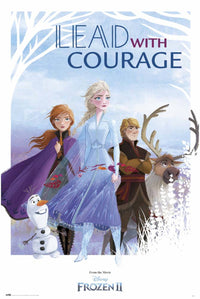Grupo Erik GPE5377 Frozen Lead With Courage Poster 61X91,5cm | Yourdecoration.be
