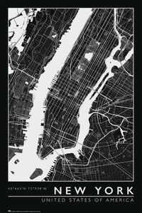 Grupo Erik Gpe5636 New York City Map Poster 61x91 5cm | Yourdecoration.be