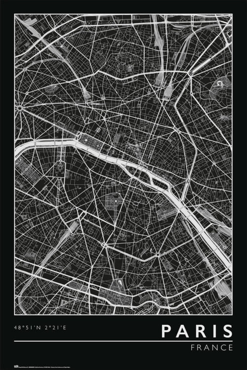 Grupo Erik Gpe5637 Paris City Map Poster 61x91 5cm | Yourdecoration.be