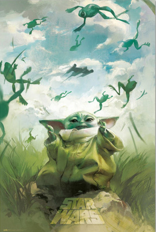 grupo erik gpe5699 star wars grogu training poster 61x91-5 cm | Yourdecoration.be