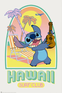 grupo erik gpe5733 stitch hawaii club surf poster 61x91 5cm | Yourdecoration.be