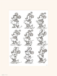 Grupo Erik Disney Minnie Sketch Kunstdruk 30X40cm | Yourdecoration.be