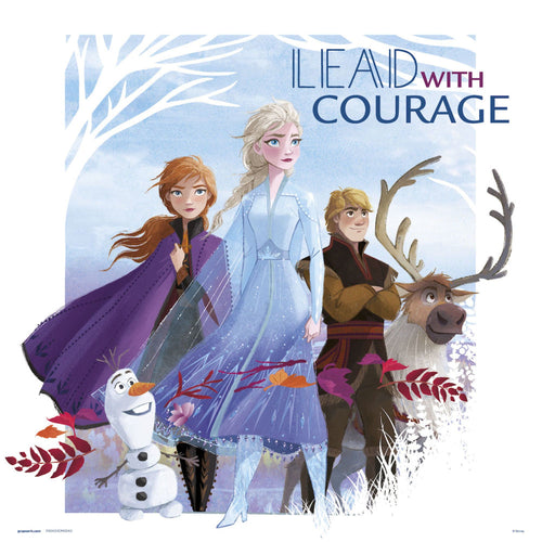 Grupo Erik Frozen Lead With Courage Kunstdruk 30X30cm | Yourdecoration.be