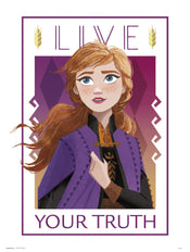 Grupo Erik Frozen Live Your Truth Kunstdruk 30X40cm | Yourdecoration.be
