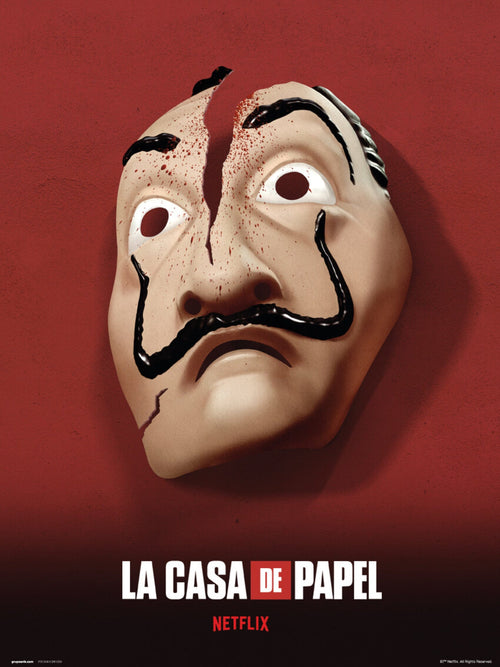 Grupo Erik La Casa De Papel Mascara Kunstdruk 30X40cm | Yourdecoration.be