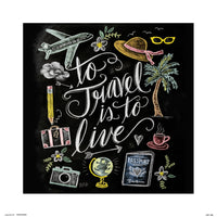 Grupo Erik Lily And Val To Trave Is To Live Kunstdruk 30X30cm | Yourdecoration.be