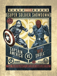 Grupo Erik Marvel Comics Captain America Vs Red Skull Kunstdruk 30X40cm | Yourdecoration.be