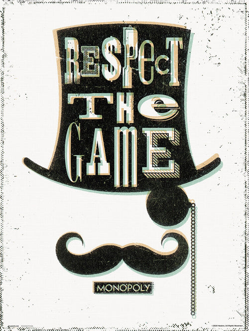 Grupo Erik Monopoly Respect The Game Kunstdruk 30X40cm | Yourdecoration.be