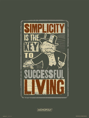 Grupo Erik Monopoly Simplicity Kunstdruk 30X40cm | Yourdecoration.be