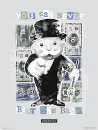 Grupo Erik Monopoly You Can Never Beat The Bank Kunstdruk 30X40cm | Yourdecoration.be