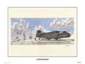 Grupo Erik Star Wars Concept Art Milennium Falcon Kunstdruk 40X30cm | Yourdecoration.be