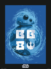 Grupo Erik Star Wars Episode Ix Bb 8 Blue Kunstdruk 30X40cm | Yourdecoration.be