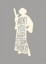 Komar Star Wars Silhouette Quotes Leia Kunstdruk 50x70cm | Yourdecoration.be